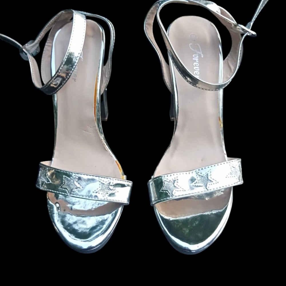 Oliver Miller Silver Strappy Sandals